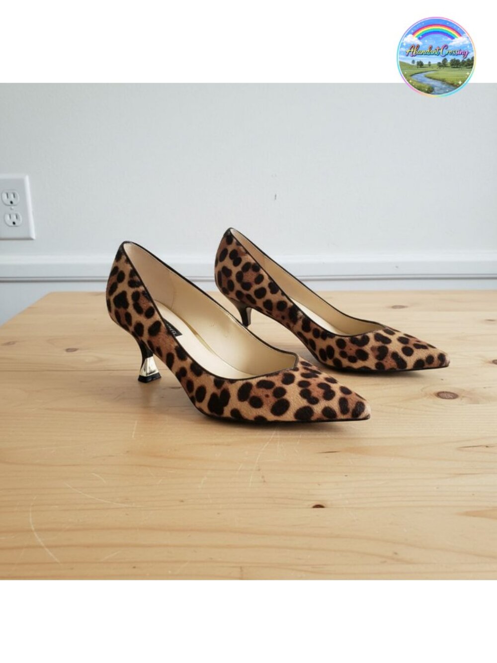 Nine West Calf Hair Pointed Toe Slip-On Stiletto Dress Pumps